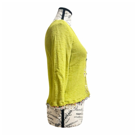 Vasari Women’s Cardigan With Fringe Details. Green. Medium NWT - Picture 6 of 12